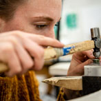 Holly Clifford at work. Yorkshire Artspace 2020